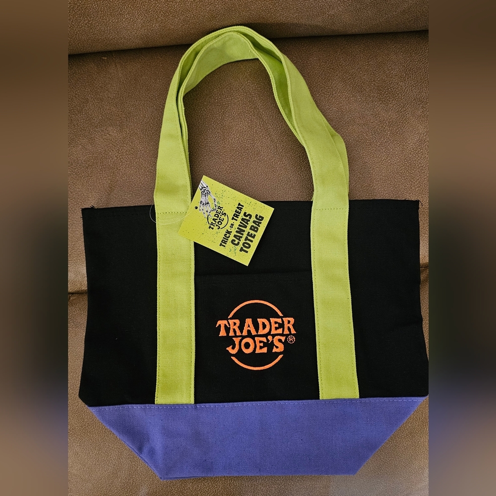 Canvas Tote Bag Set - Black, Orange, Purple, Green - Picture 3 of 5